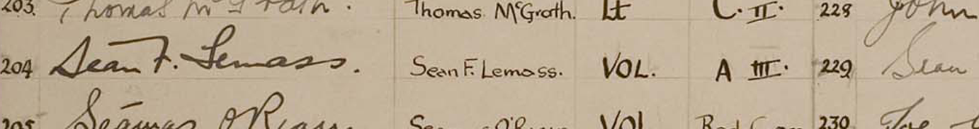 Seán F. Lemass Signature